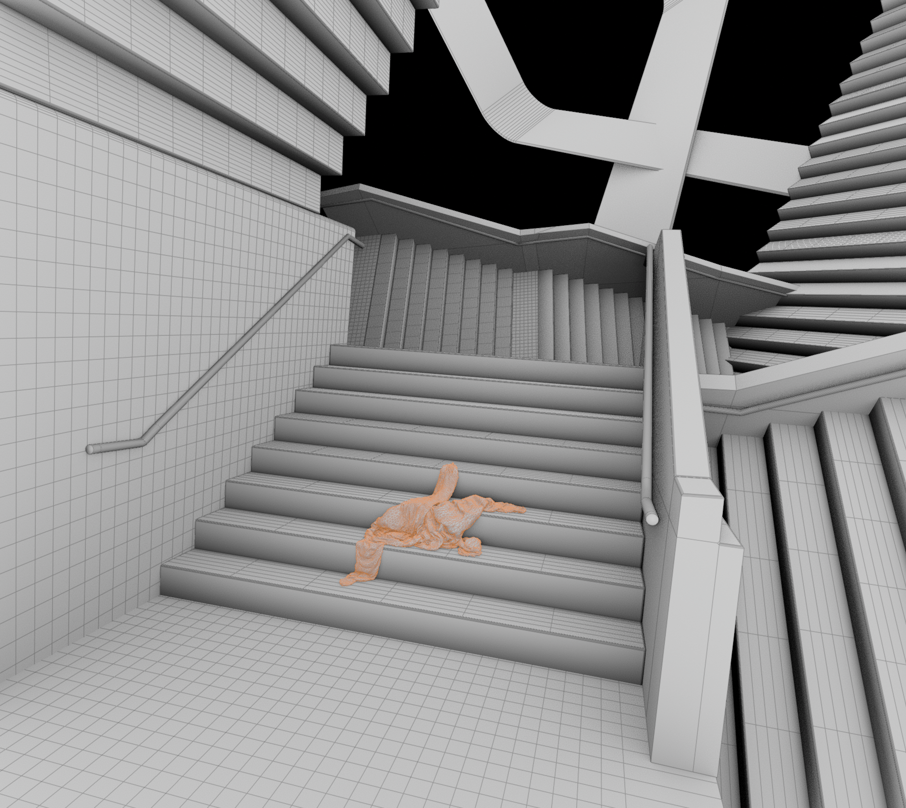 Stairs, Wood, Grey, Rectangle, Slope