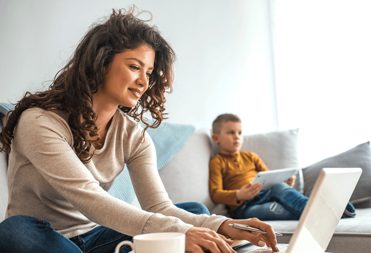 Personal computer, Jeans, Laptop, Comfort, Happy
