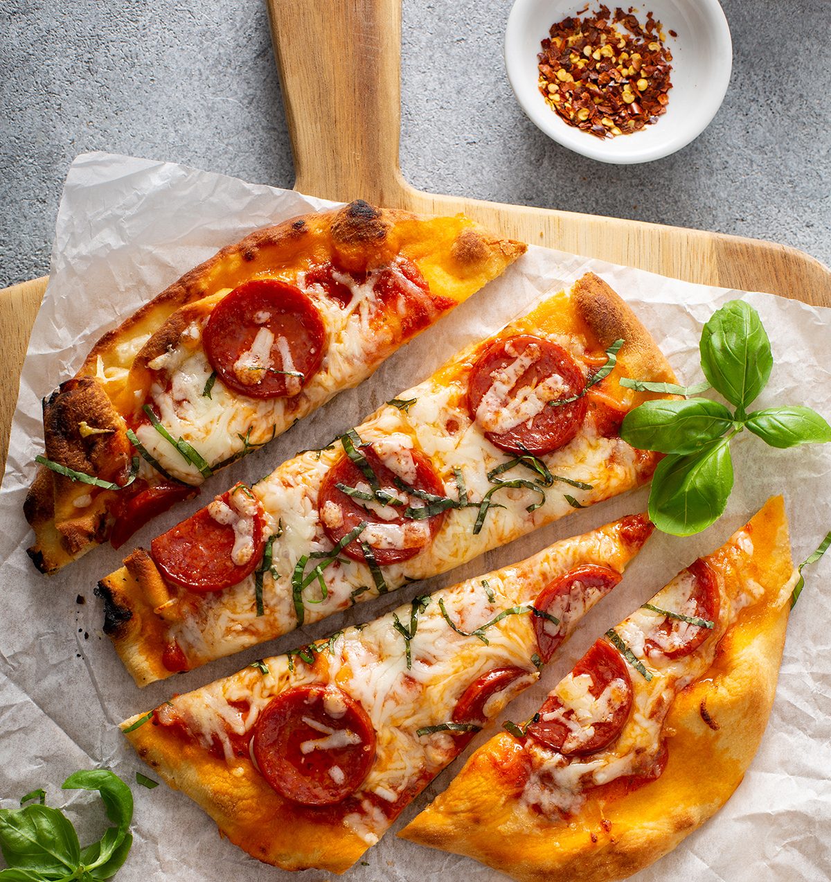 Fast food, Pizza cheese, Plum tomato, Baked goods, Ingredient, Recipe, Tableware