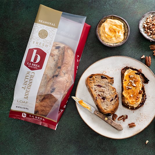 La Brea Cranberry Walnut Loaf Recipe Breakfast Pumpkin Spiced Breakfast Toast Staged 003 Uncropped Resized