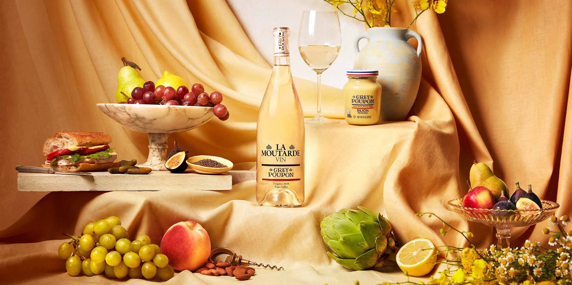 Wine Still Life Grey Poupon