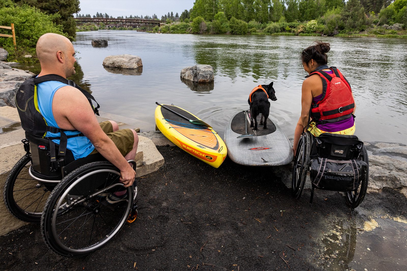Accessible river access at Riverbend Park in Bend, OR