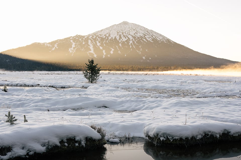 Sun on Mt Bachelor
