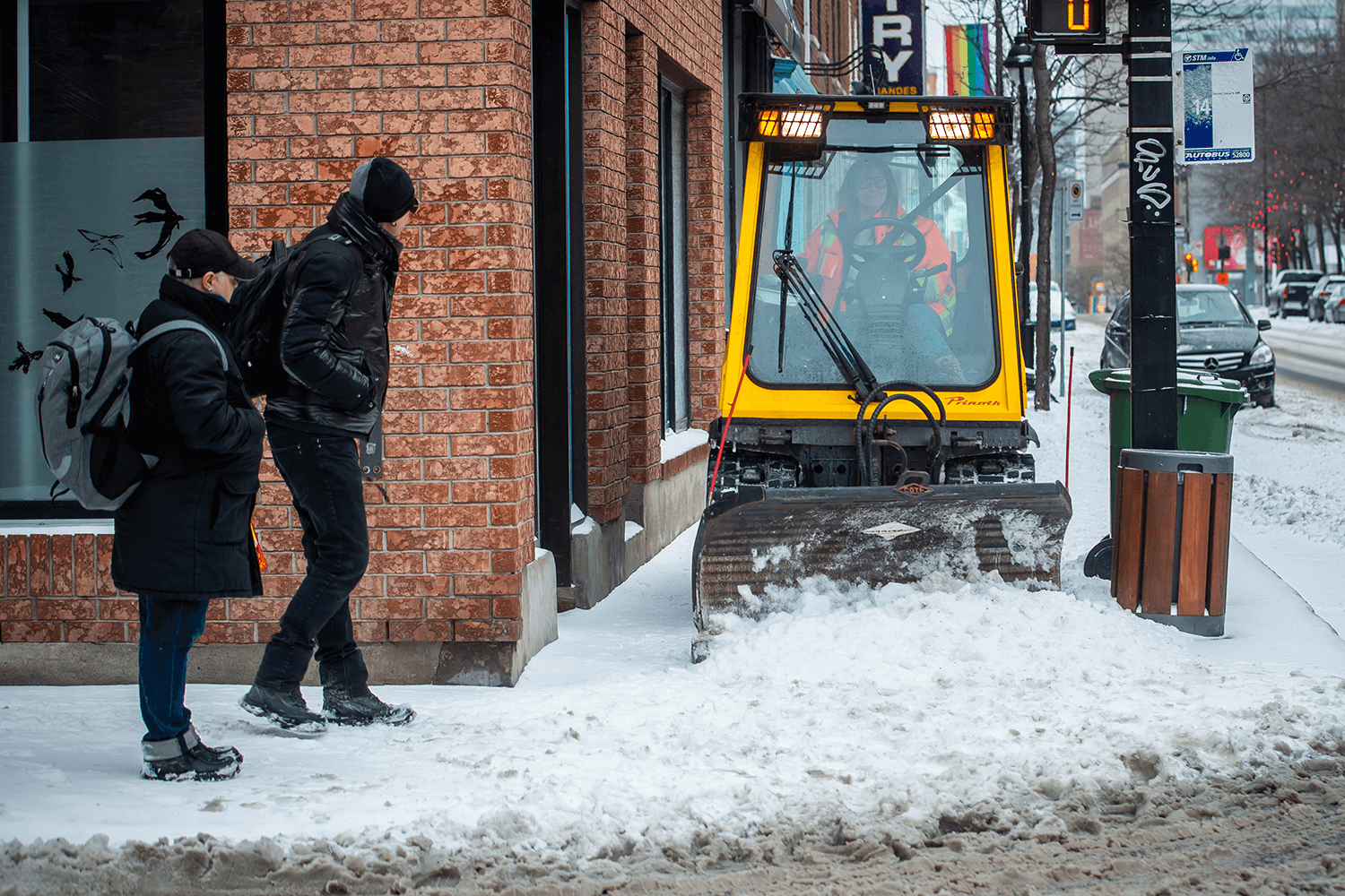 Road surface, Snow, Window, Sidewalk, Freezing, Building