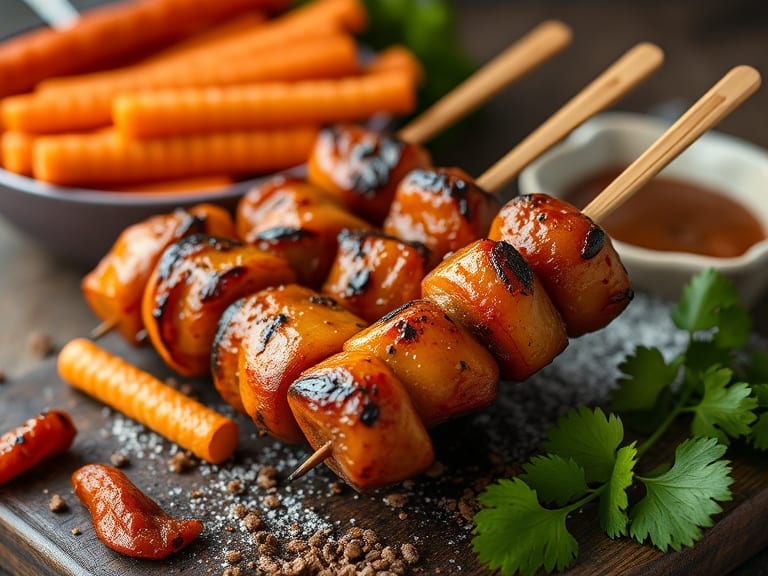 Finger food, Ingredient, Brochette, Cooking, Grilling, Meat, Recipe, Roasting