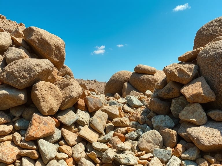 Geological formation, Blue, Rock, Landscape, Boulder, Rubble, Bedrock, Geology