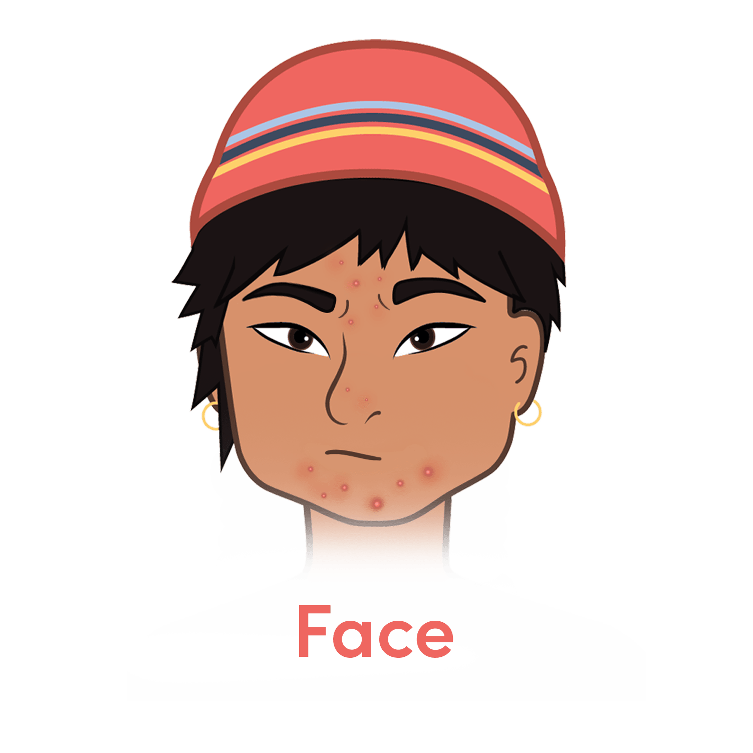 Forehead, Nose, Face, Cheek, Eye, Neck, Gesture, Cap, Cartoon
