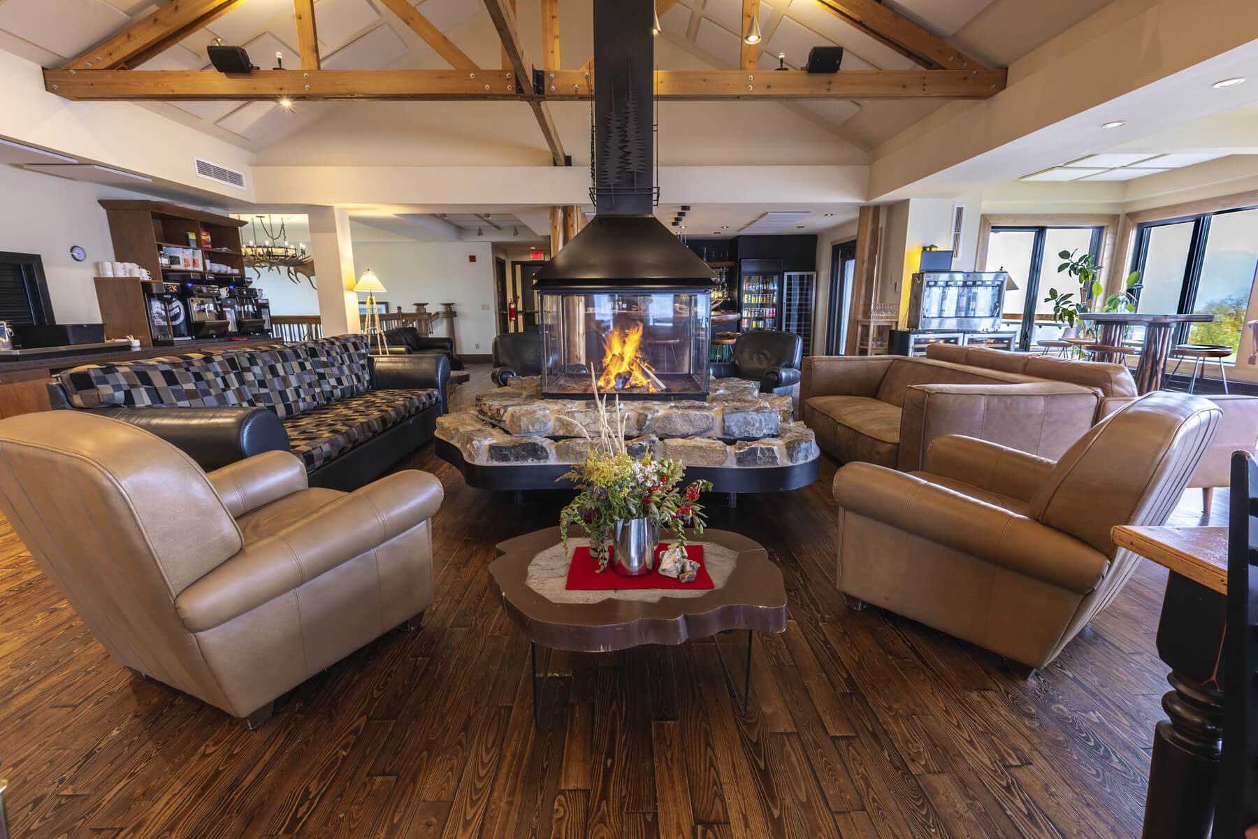 Living room, Wood, Furniture, Floor, Ceiling