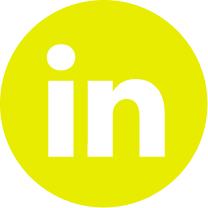 LinkedIn, Round, Circle, FRAUWENK Yellow, Social Media