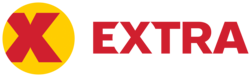 EXTRA logo with red X in yellow circle and red 'EXTRA' text.