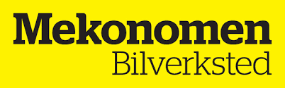 Mekonomen Bilverksted logo on a yellow background.