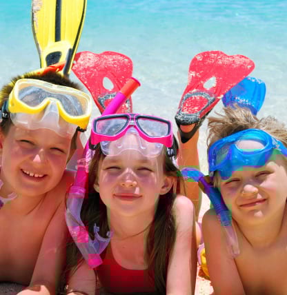 People on beach, Outdoor recreation, One-piece swimsuit, Smile, Head, Goggles, Eyewear, Human, Happy, Swimwear