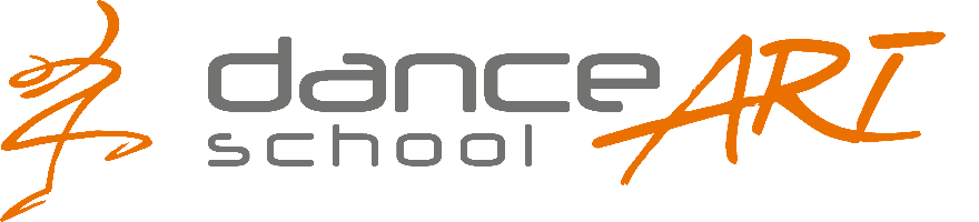Dance School ART logo with an abstract figure.