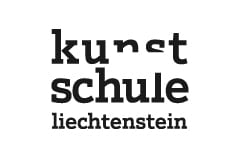 Text "kunst schule liechtenstein" in black, sans-serif font.