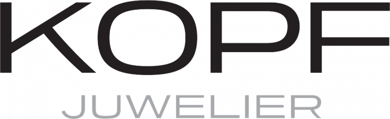 Logo for Kopf Juwelier featuring "KOPF" in large dark grey text and "JUWELIER" in smaller light grey text.