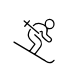 Icon of a person skiing.