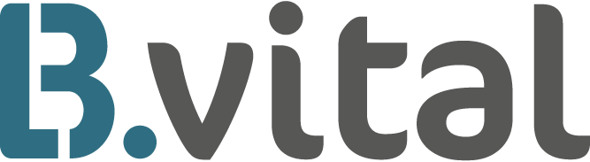 B.vital logo in blue and grey text.
