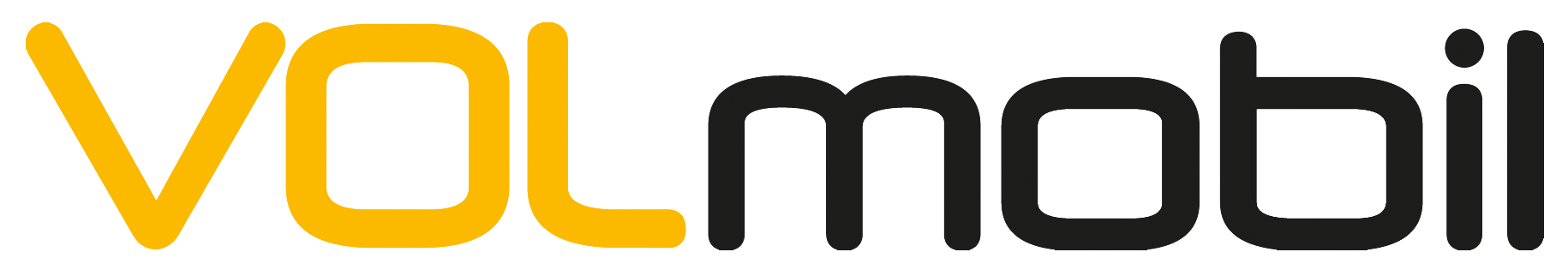 Text logo "VOLmobil" in yellow and black on a green background.