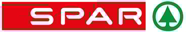 SPAR logo with white text on red rectangle and green fir tree in circle.