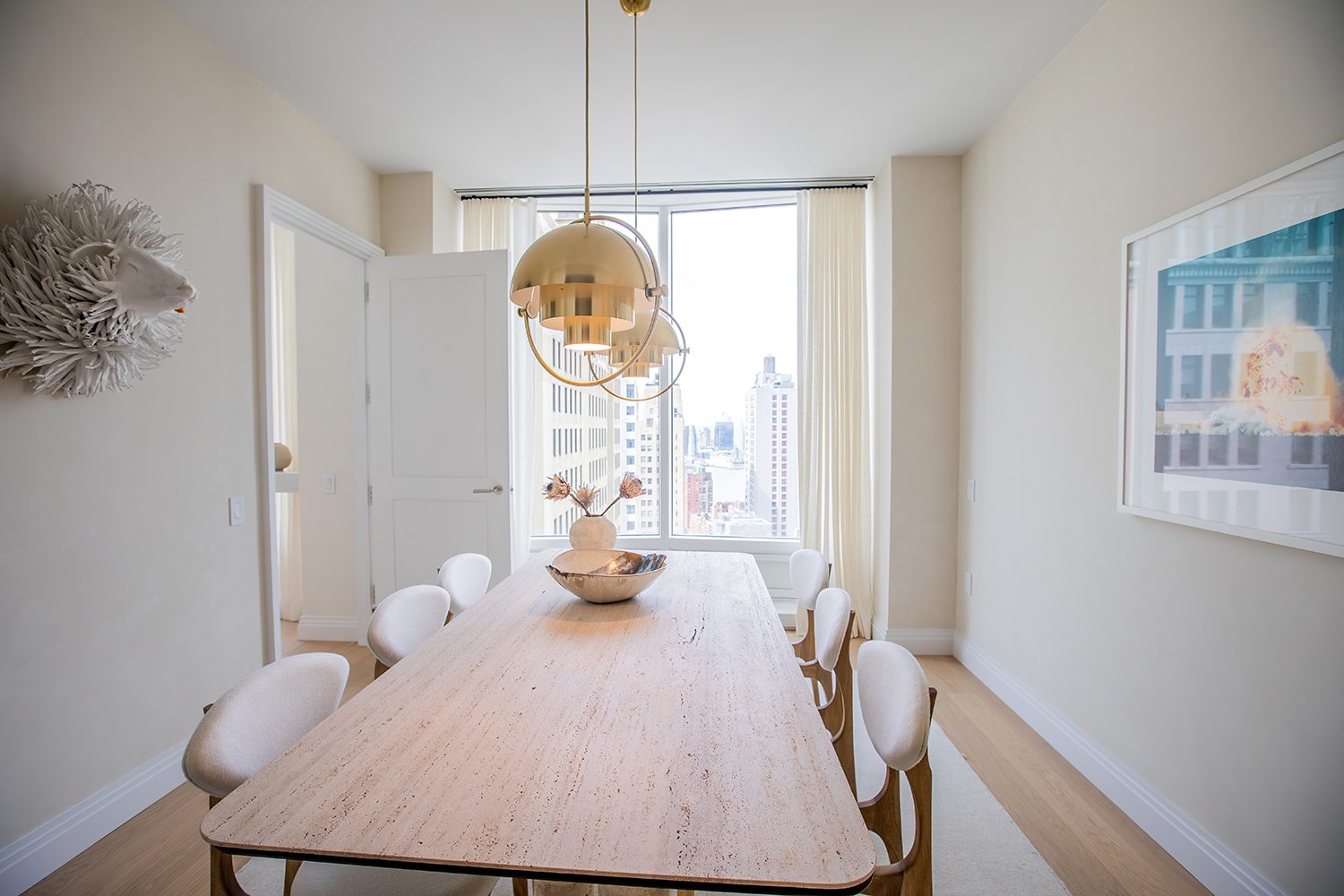 Interior design, Property, Table, Furniture, Wood, Fixture, Building, Lighting, Chair, Floor
