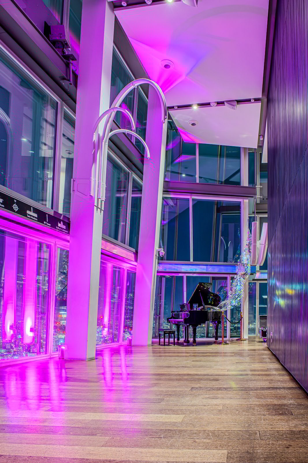 Interior design, Purple, Building, Violet, Pink, Flooring