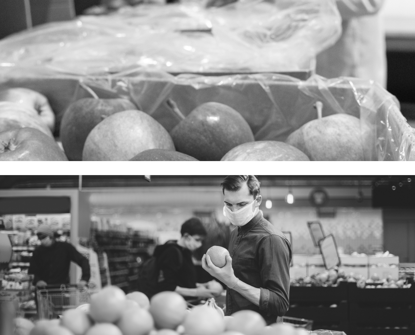 Natural foods, Food, Photograph, White, Product, Black, Black-and-white, Style, Balloon, Market