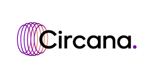 Logo, Black text, Font, Circles, Sphere, Purple gradient