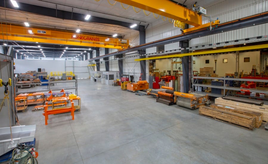 Photo, Interior, Garage, Factory, Industrial, Orange beams, Equipment
