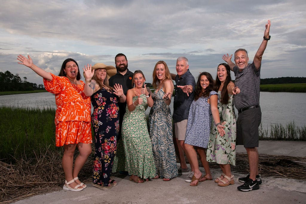 People in nature, Footwear, Smile, Sky, Cloud, Water, Plant, Dress, Happy, Gesture