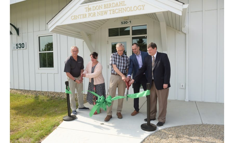 Ribbon cutting, People standing, Outside, Shoe, Plant, Window, Grass