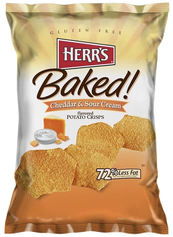 Snack bag, Product, Potato crisps, Cheddar, Sour cream, Logo, Packaging