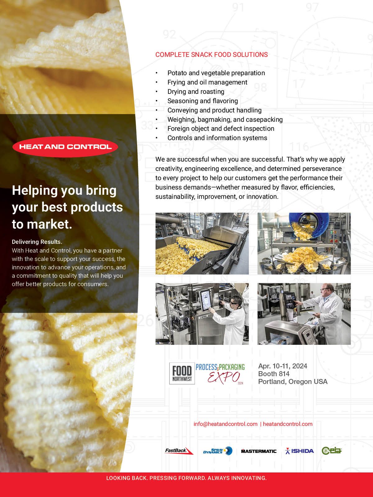 Ad, Text, Logo, Potato chips, Photos of equipment