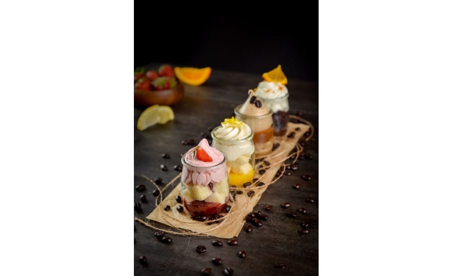 Dessert jars, Mini desserts, Whipped topping, Mousse, Fruit, Tropical