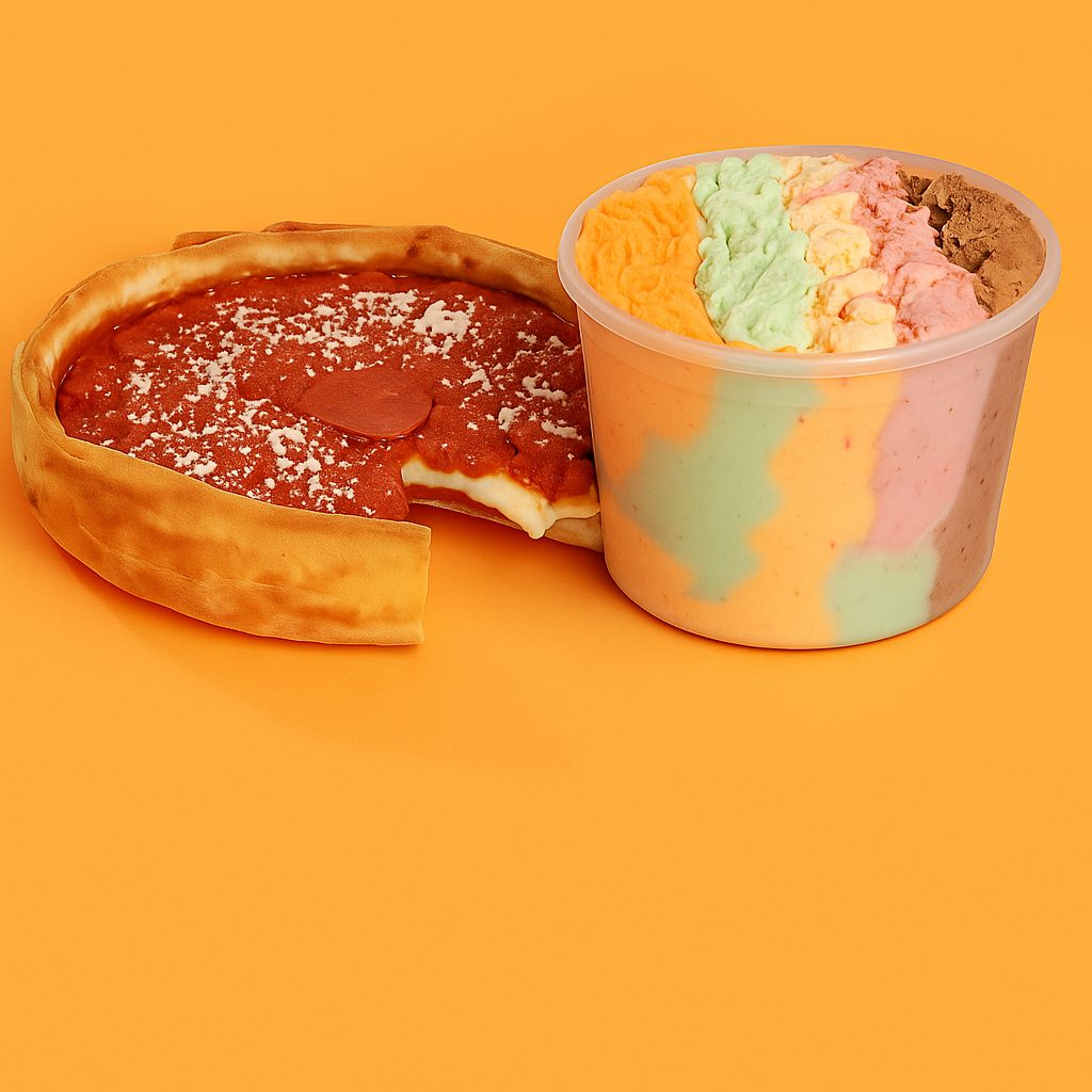 Giordano’s Pizza has teamed up with The Original Rainbow Cone to launch the latest installment in its “Chi-Town Flavors” series