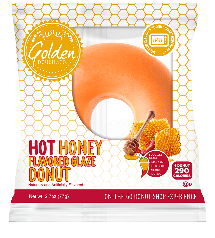 Donut, Packaging, Hot honey, Product