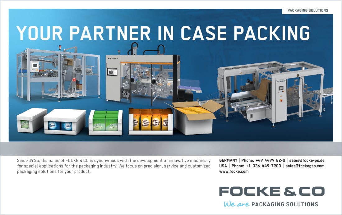 Half page ad, Advertisement, Equipment, Case packing systems, Boxes