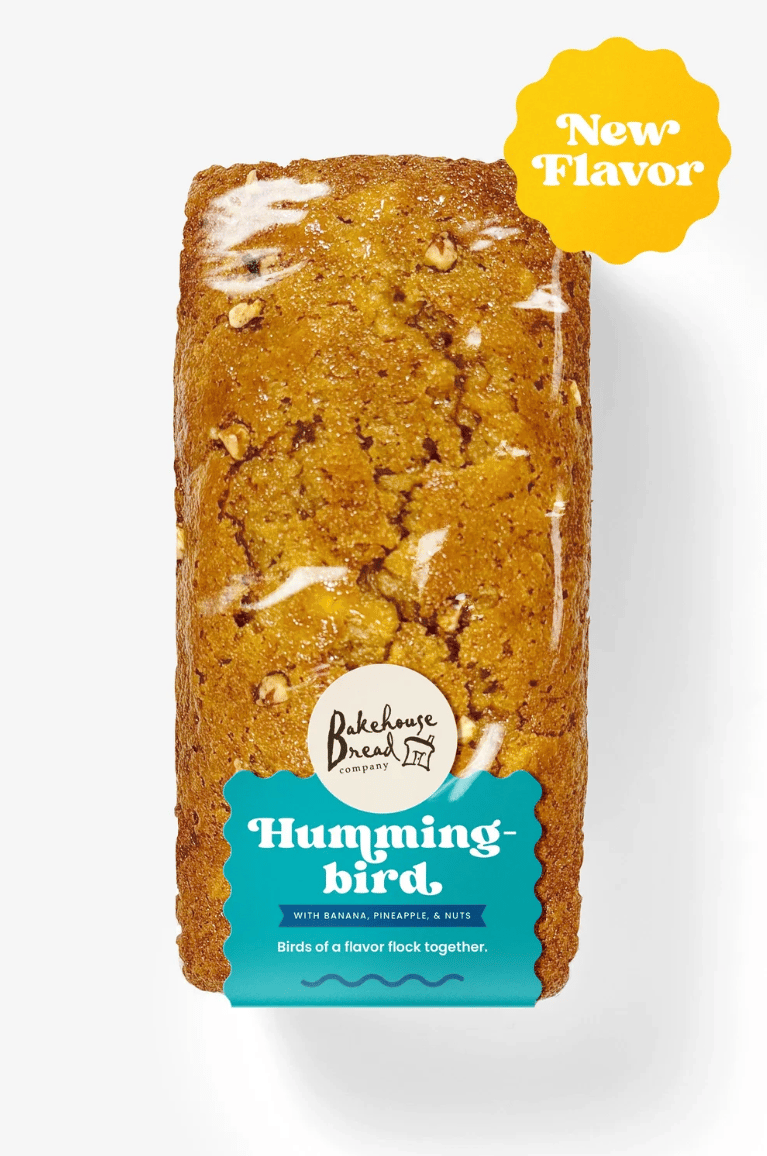 New Flavor Bakehouse Humming-bird bread with banana, pineapple, and nuts.
