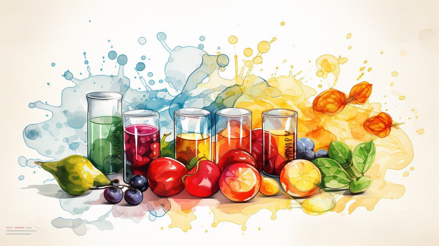Art paint, Natural foods, Food, Tableware, Fruit, Liquid, Plant