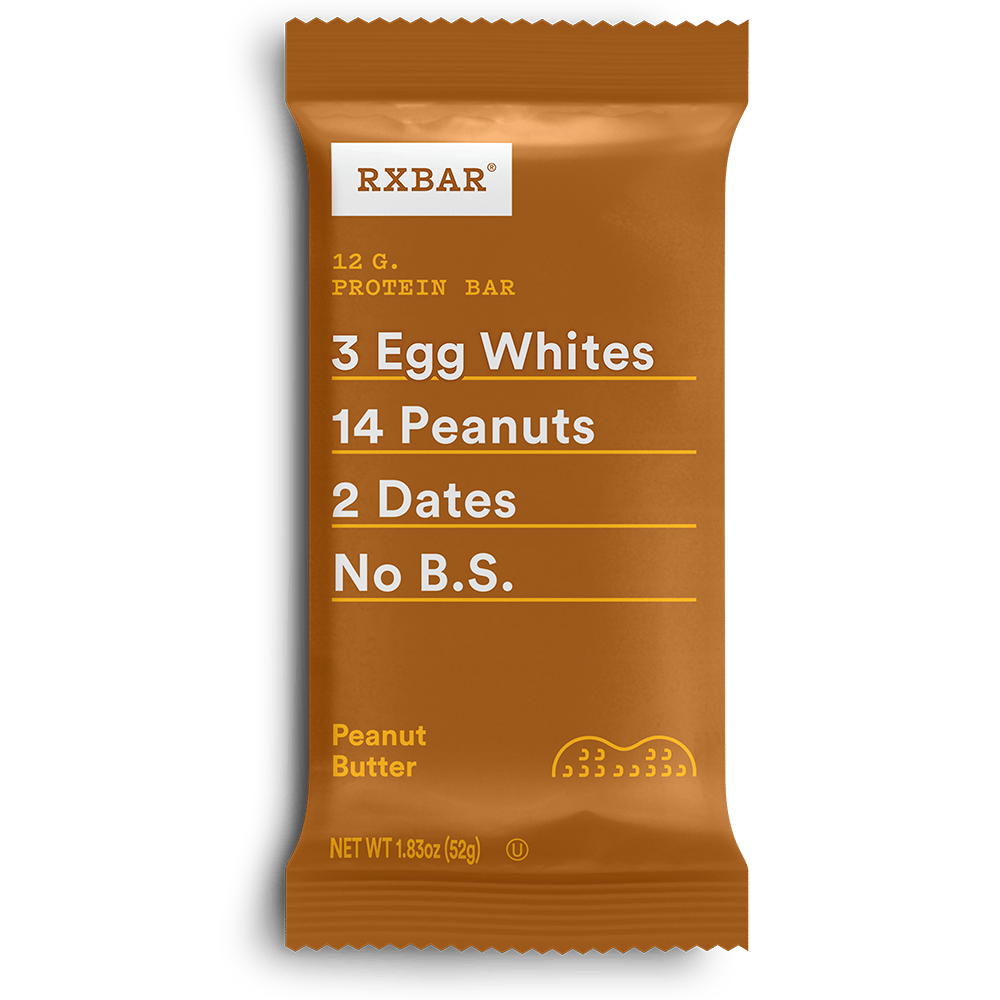 Snack bar, Packaging, Label, Peanut illustration, Text, Light brown wrapper