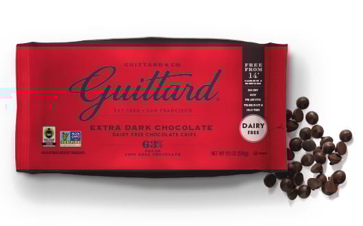 Pouch of Guittard semisweet extra dark chocolate chips