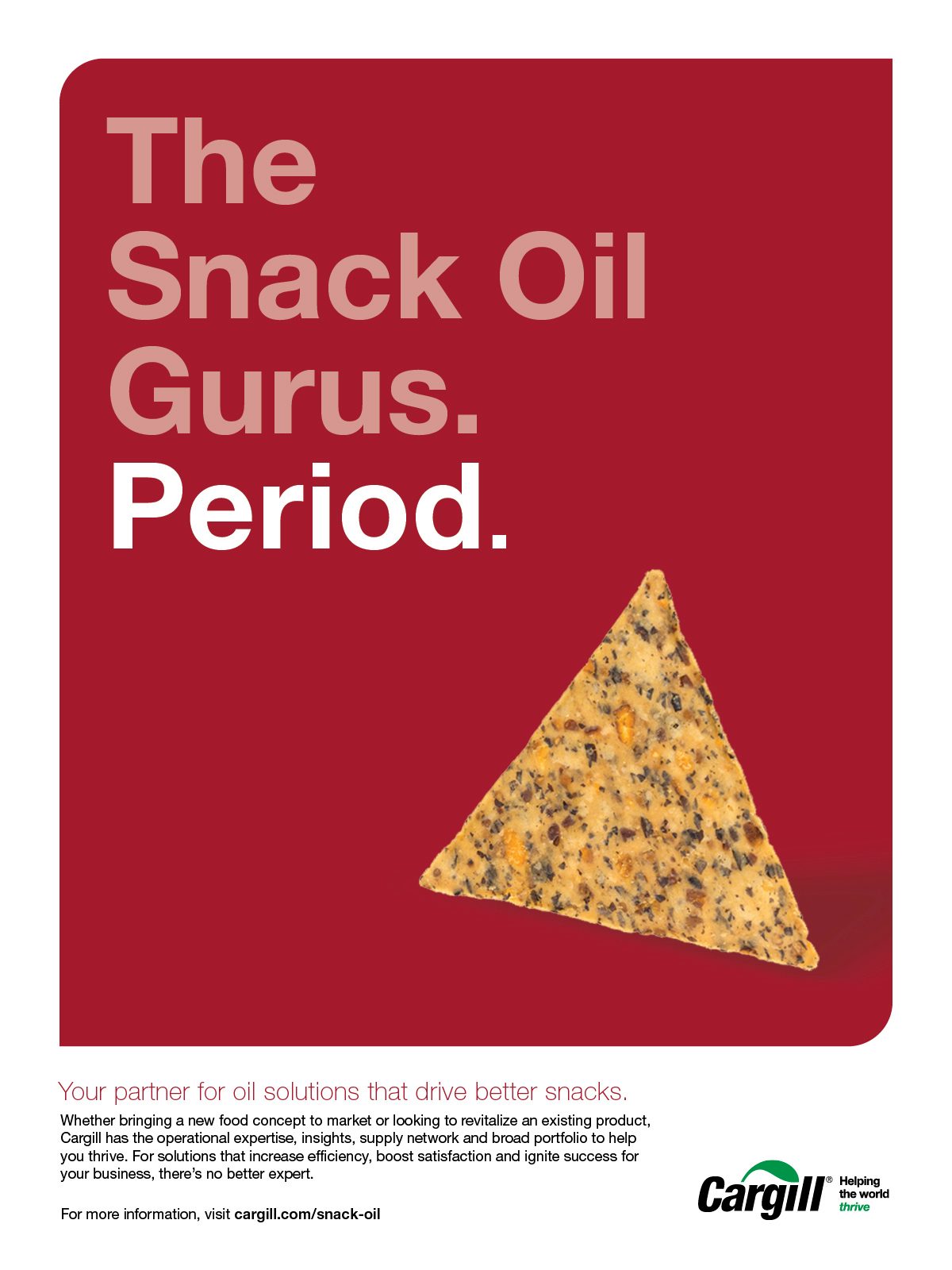 Full page ad, Red background, Text, Typography, Tortilla Chip