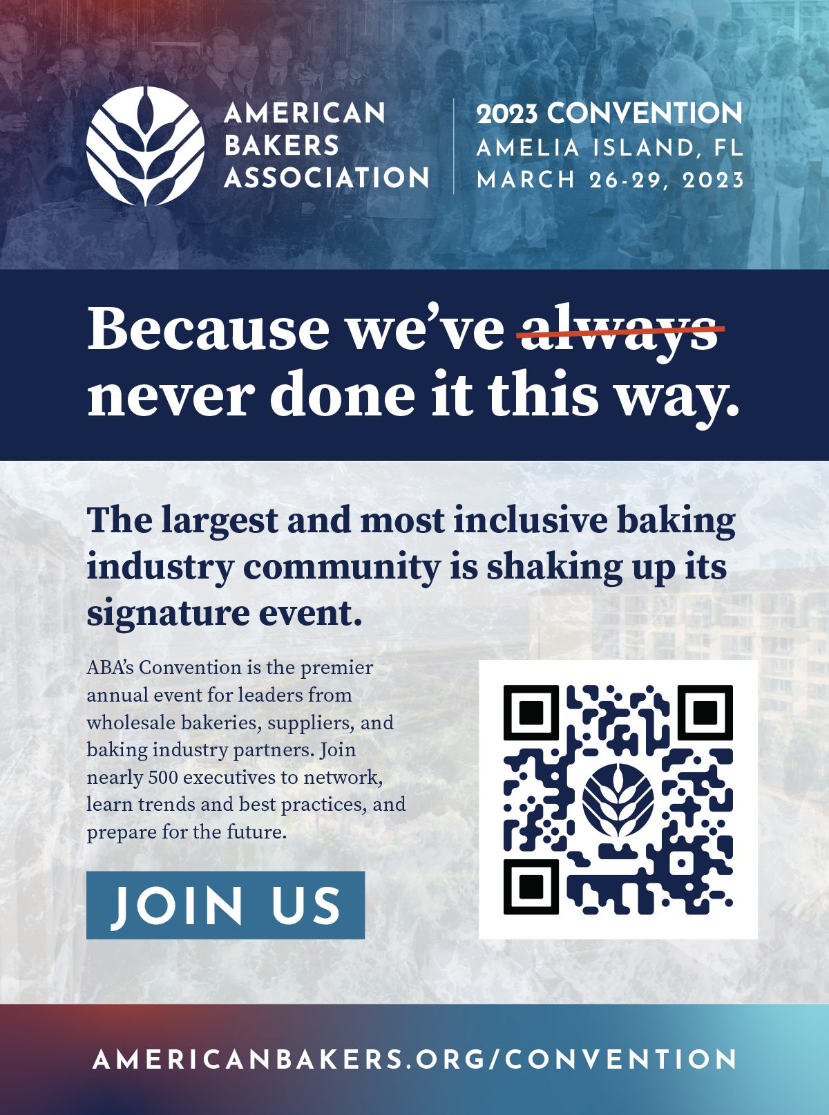 Full page ad, QR code, Wheat icon, Blue, Text, Logo, Dates, Paragraph