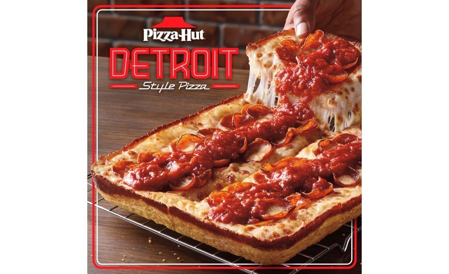 Baked goods, Fast food, Ingredient, Recipe, Box, Detroit style pizza