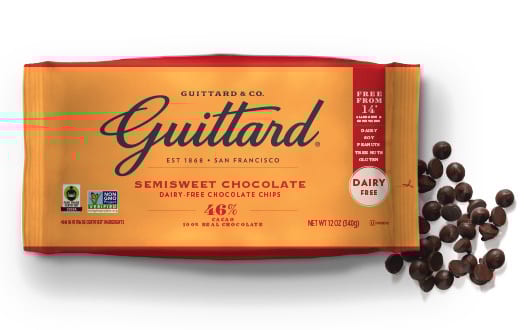 Pouch of Guittard semisweet chocolate chips