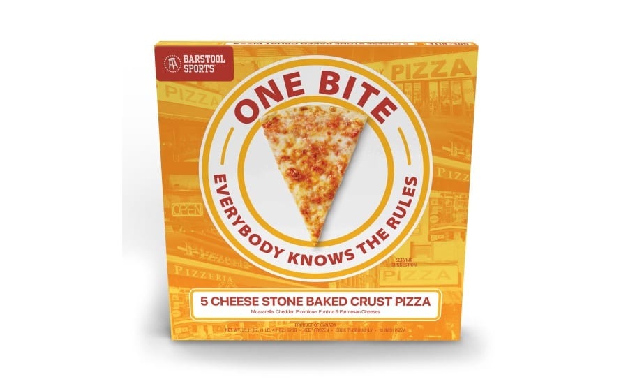 Frozen foods, Pizza box, Pizza, Product, Packaging, Font