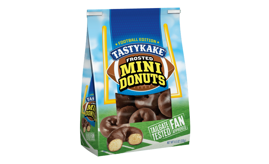 Food, Ingredient, Bag of mini donuts, Football packaging