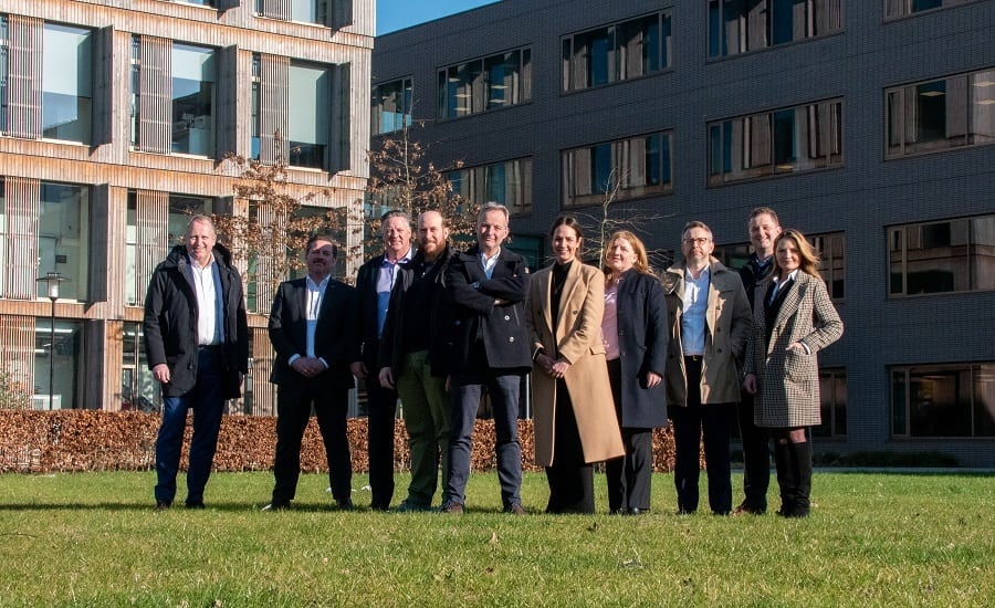 Public space, Group of people, Windows, Tie, Building, Suits