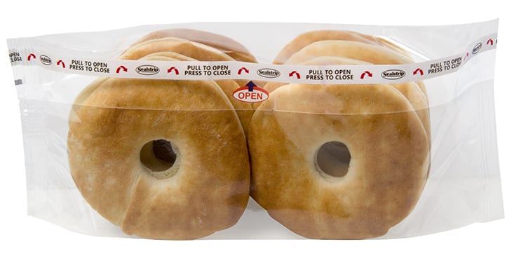 Bagel thins, Clear packaging, Resealable packaging, Grocery
