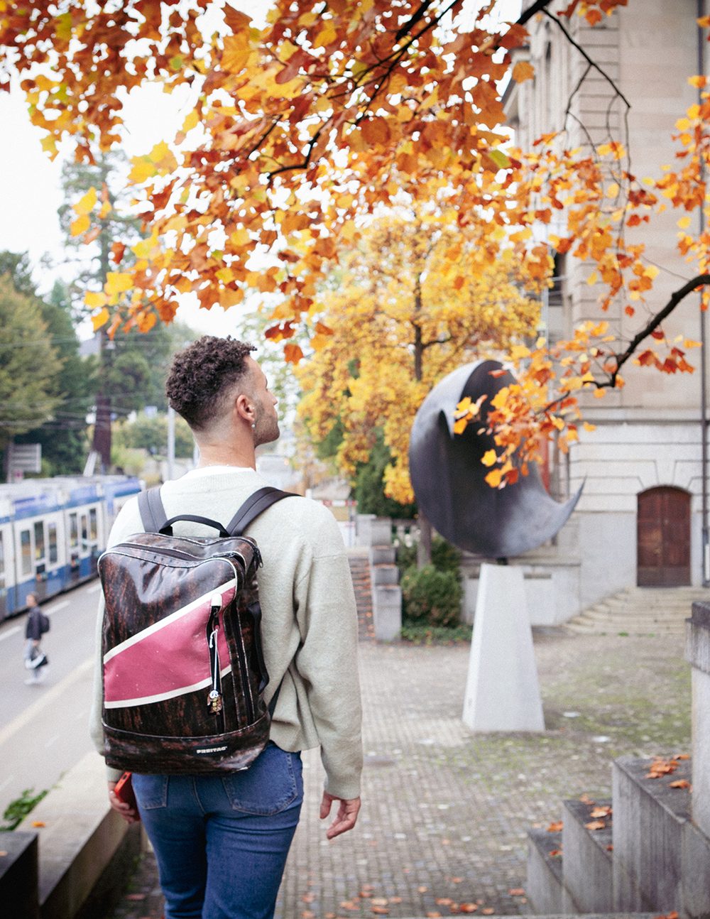People in nature, Luggage and bags, Daytime, Photograph, Plant, Tree, Orange, Branch, Temple, Travel