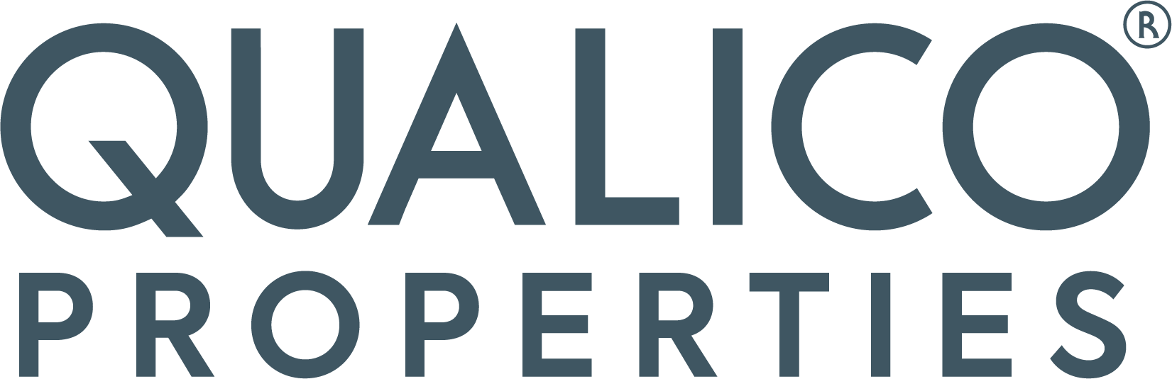 The Qualico Properties logo featuring the company name in two lines, with 'QUALICO' above and 'PROPERTIES' below.